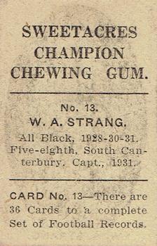 1930 Sweetacres Football Records #13 Archie Strang Back